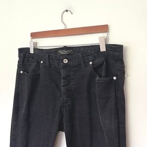 Philipp Plein Illegal Fight Club Mens Straight Cut Black 36x31 Jeans Button Fly